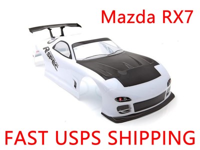 1/10 RC Painted Precut Touring Drift Mazda Rx7 Car Body Shell 190mm w Spoiler