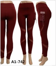 Womens Capri YOGA Workout Running Gym Sport Pants Leggings Fitness S/M