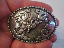 NOCONA BULL RIDING BELT BUCKLE - 3 1/4" X 2 1/4" - GW6