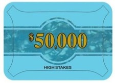 High Stakes $50,000 Poker Plaque Premium Qual...