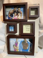 Picture Frame Collage Set Of 5 Shadow Box Real Glass