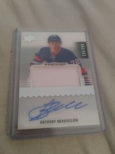 16/17 UD Premier Anthony Beauvillier Rookie Auto Patch / 299 