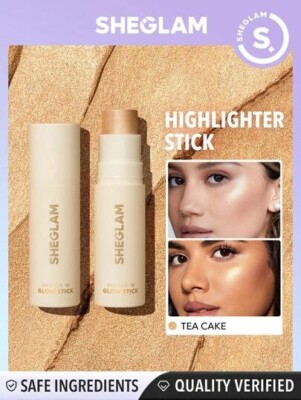 SHEGLAM Snatch 'n' Glow Stick-Tea Cake Cream Highlighter Makeup Stick Long Wear 