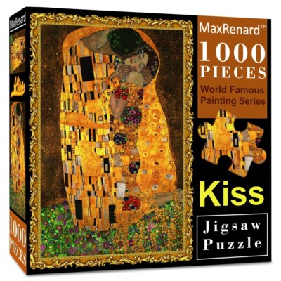 Gustav Klimt, Der Kuss, 1000-Teiliges Puzzle, umweltfreundlich, Geschenk