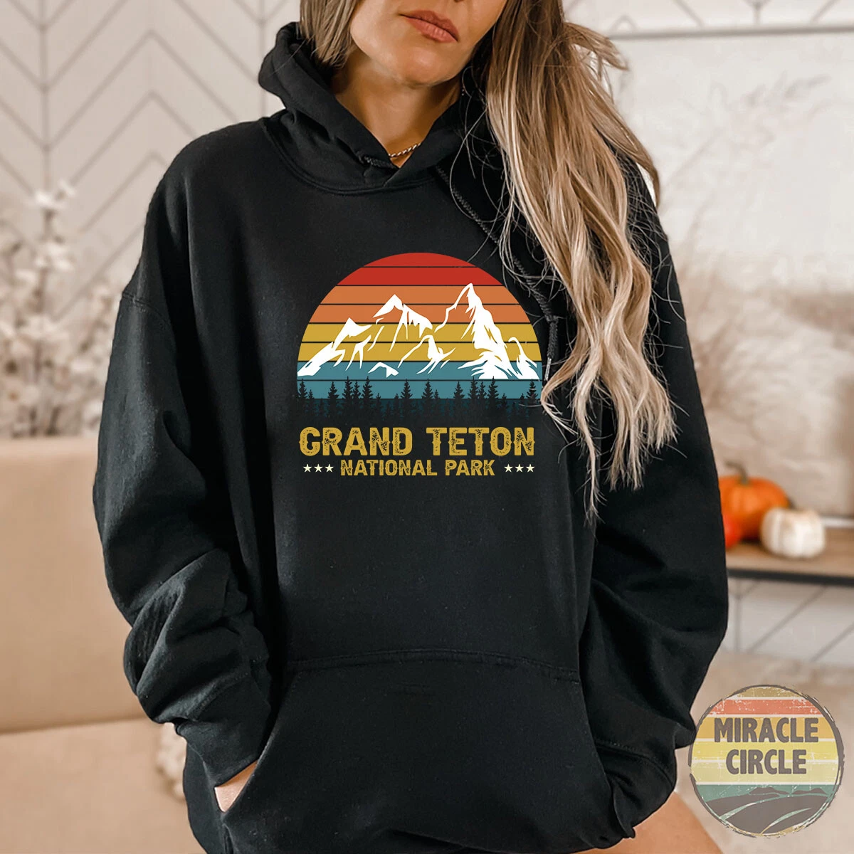 Grand Teton National Park Hiking Camping Mountain Hoodie