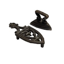 Vintage Metal Flat Iron  Trivet Stand Dollhouse Miniature