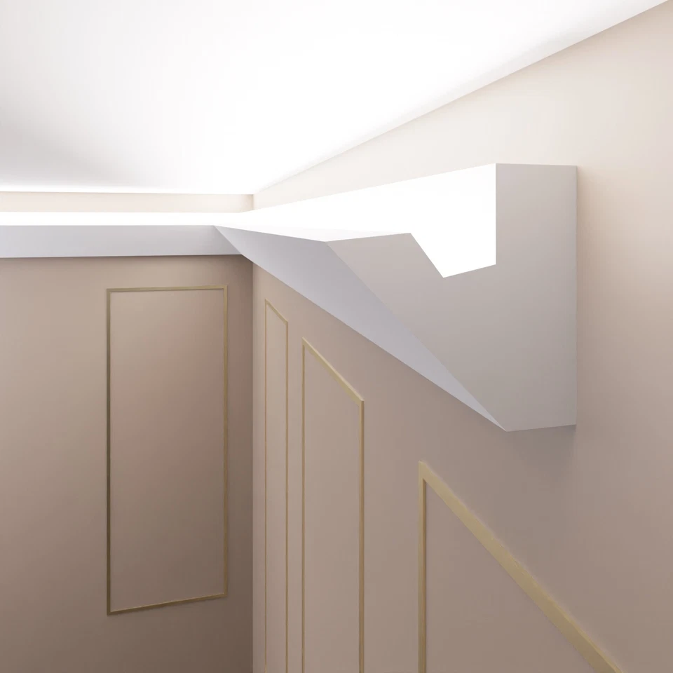 PARETO-DECOR Stuckleiste für indirekte Beleuchtung XPS OL-5 26 Meter+ Ecken