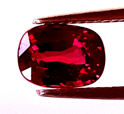 NO HEAT!! 1.01ct!! RUBY 100% NATURAL-EXPERTLY FACETED - GRS CERTIFICATE INCLUDED
