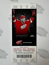2013 Dallas Starts at Detroit Red Wings Ticket 1/29/13