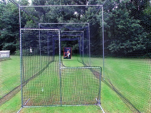 Jones-Sports 6' x 6' L-Screen Residential Baseball Safety Frame & #42 60-Ply Net - Picture 2 of 9