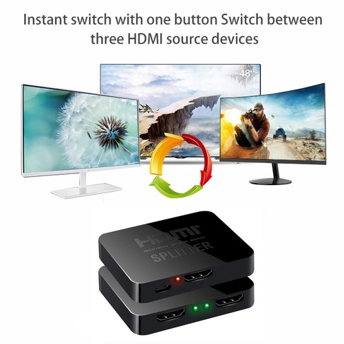 Premium HDMI 1 Zoll 2 Ausgang 1080P 4K 1X2 HDCP Stripper Splitter Power Signal Verstärker - Bild 17 von 24
