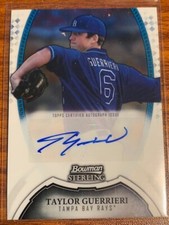 2011 Bowman Sterling Prospect Autograph #BSP-TGU Taylor Guerrieri Tampa Bay Rays