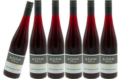 (6 x 0,75l) 22er SPÄTBURGUNDER trocken Qualitätswein Erzeugerabfüllung KOPP
