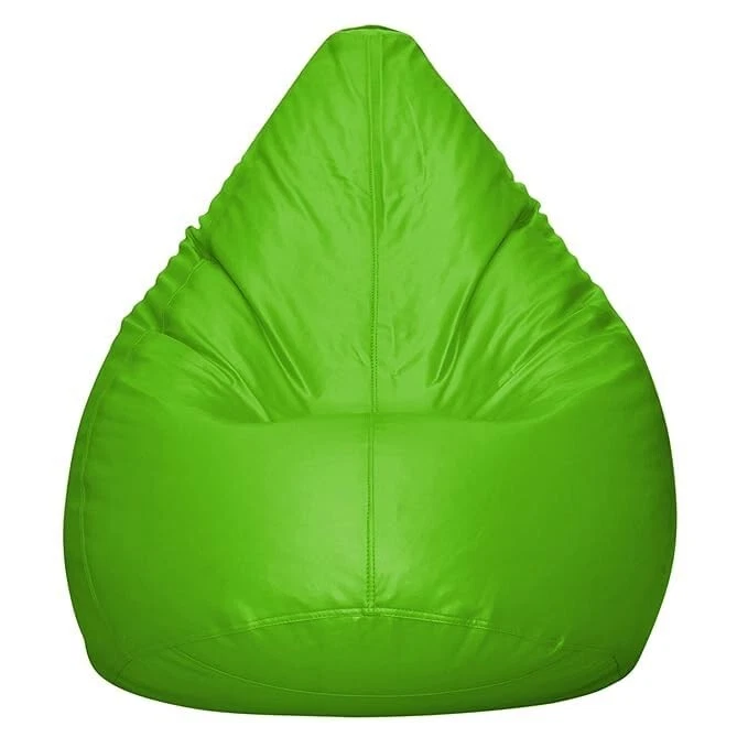 Sitzsack Stuhl Sofabezug mit Fußstütze ohne Bohnen Kunstleder (grün) XXXL - Bild 3 von 4