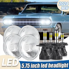 4PCS DOT 5 3/4" 5.75" LED Headlights Hi-Lo Beam for Chevrolet Corvette C1 C2 C3