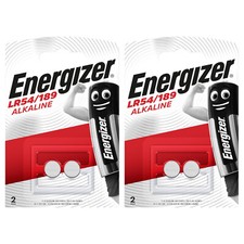 4 x Energizer LR54 Alkaline Batteries 1.5V - 189 LR1130 AG10 GP189 L1130 389A