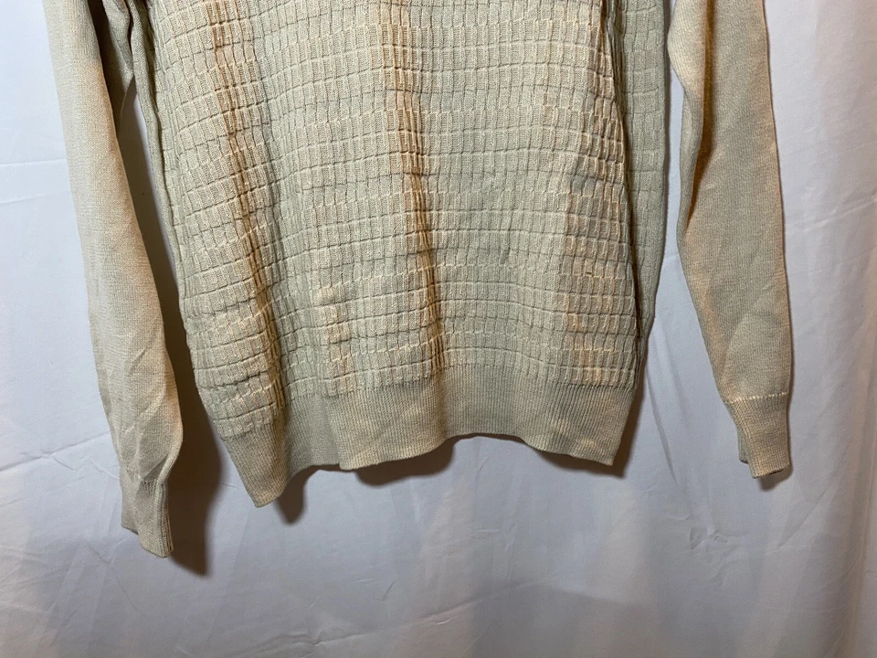 Camisa Crazy Horse Claiborne Adulto Mediana Beige Pullover Cuello Botón Para Hombres Foto 3 de 4