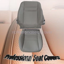 Driver Bottom & Top Leather Seat Cover Gray For 2003-2006 Honda Accord 4-Door