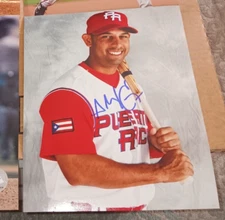 Alex Cora WBC Puerto Rico SIGNED AUTOGRAPHED 8X10 Photo COA Boston Red Sox