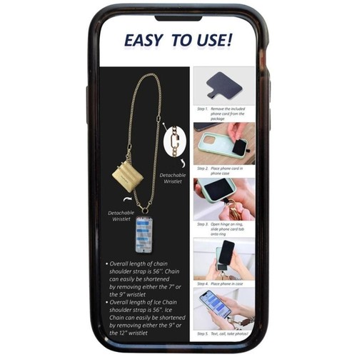 Crossbody Phone Strap Zippered Pouch Clip And Go Strap Phone Charm - 第 8/15 張圖片