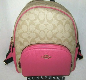 court backpack in signature canvas with vintage mini rose print
