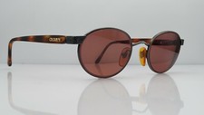 Vintage Genny 653 Brown Gray Metal Oval Sunglasses FRAMES ONLY
