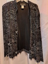 Alex Evenings Women Black Jacket XL 88 tag Sparkles