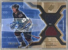 2006-07 SPx Jersey /799 Luc Bourdon #192 Rookie Auto