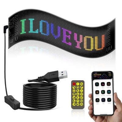 RGB LED Digital Display Flexibler Auto Bildschirm Laufschrift Programmierbar DE