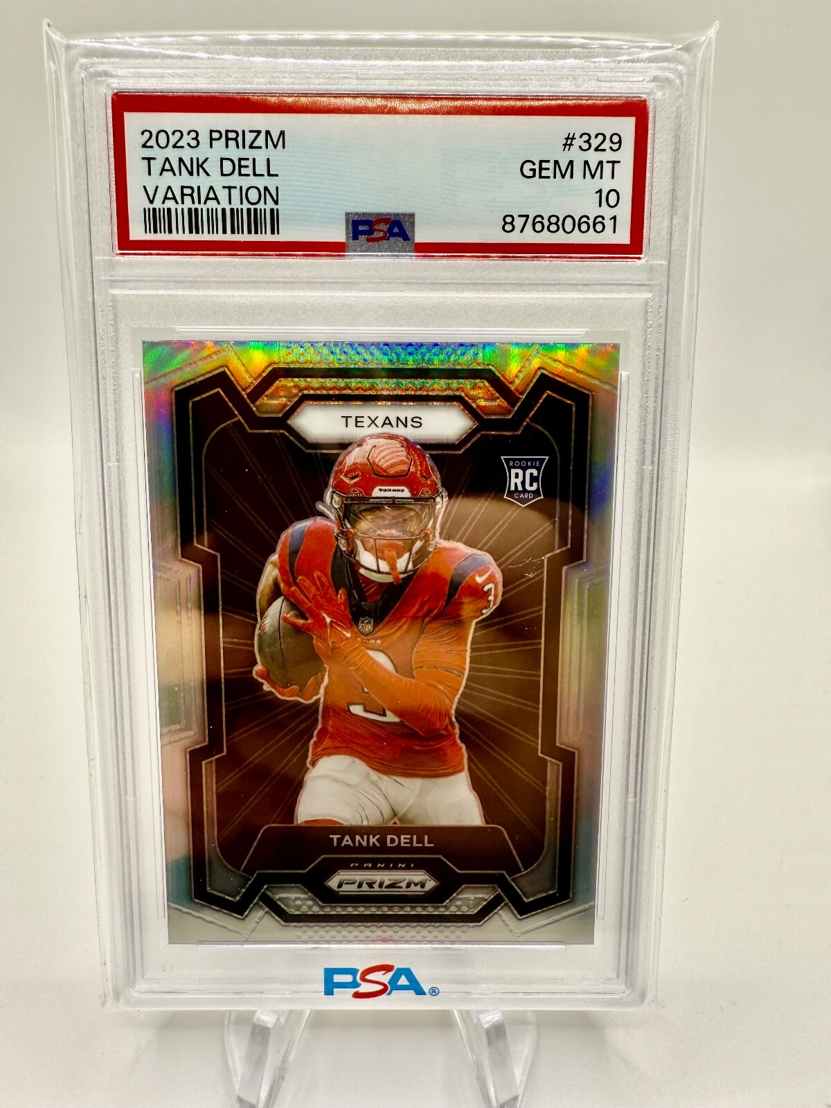 TANK DELL 2023 PANINI PRIZM VARIATION SILVER ROOKIE RC PSA 10