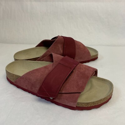 Birkenstock New w/ Box Kyoto Maroon Nubuck/Suede Leather 