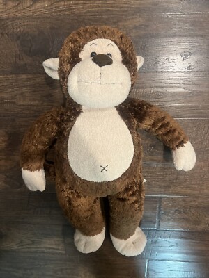 Build a Bear BABW 18'' Monkey Chimp Smiling Plush Brown Stuffed Animal 
