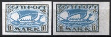 Estonia 1919, Vikingship 1 Mark, Mi 12 shades MNH (E40004)