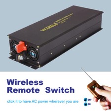 3000W Pure Sine Wave Inverter 12V to 110 120V Solar Power Off Grid Remote Switch