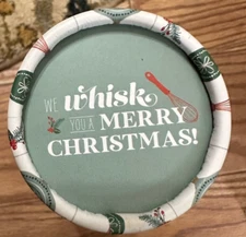 KRUMBS KITCHEN "WE WHISK YOU A MERRY CHRISTMAS" HOLIDAY APRON KNEE LENGTH HK#1