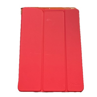 Red Folding Folio Stand Case Cover for iPad Tablet, TPU Protective Shell