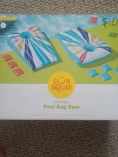 Sun Squad Inflatable Pool Bag Toss 10 Piece Set