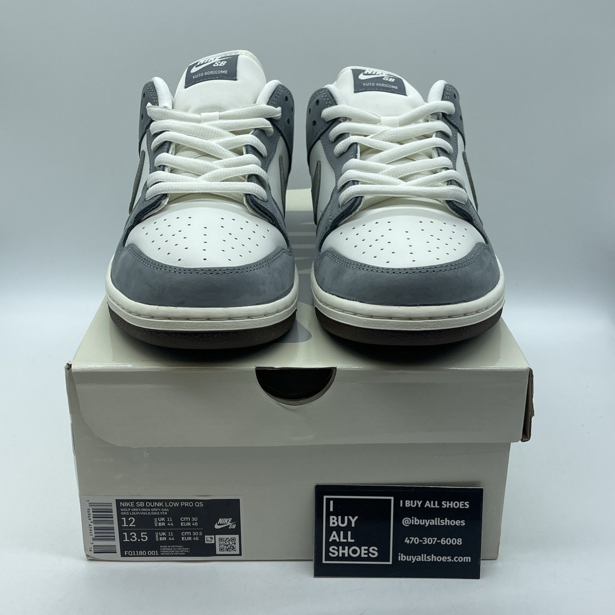 Size 12 Nike SB Dunk Low x Yuto Horigome Gray Suede Leather
