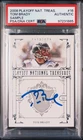 2008 PLAYOFF NATIONAL TREASURE SAMPLE #16 TOM BRADY PSA AUTHENTIC AUTO AUTHENTIC