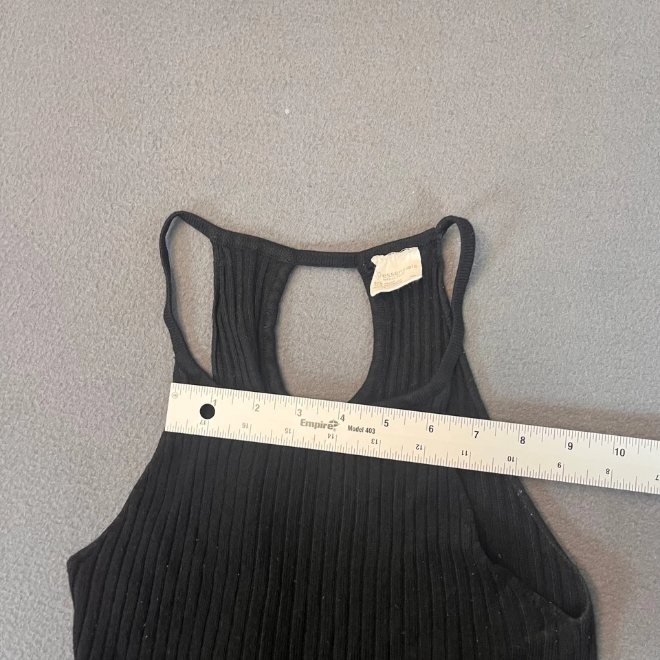 Camiseta sin mangas Tilly’s Full Tilt Essentials para mujer talla XS acanalada negra ligera Foto 4 de 4