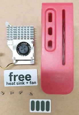 Raspberry Pi 5 Case Plus (FREE FAN HEATSINK) Combo Kit Pi5 Case & Heat Sink Set