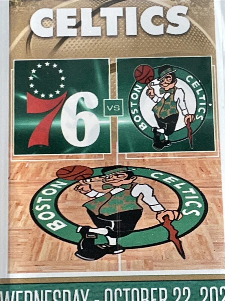 Boleto conmemorativo de la noche de apertura de los Boston Celtics 2025 - vs 76’ers 23 de octubre de 2025 Foto 3 de 4