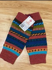 Lost Horizons 100 Wool Boot Cuffs Womens Brown Color Nepal