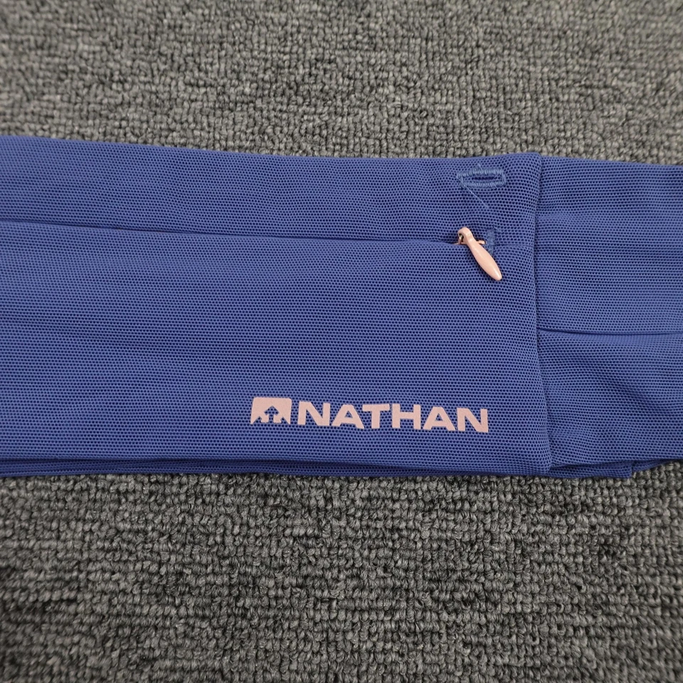 Nathan Cinturón para Correr Cintura Paquete Grande Azul Elástico Cremallera Bolsillo Soporte para Teléfono Correr Foto 2 de 4