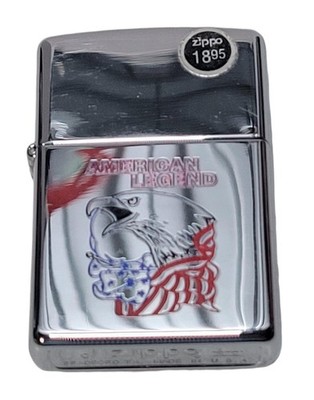 ZIPPO American Legend Eagle Polished Chrome Lighter Sealed  1999