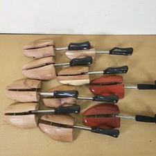 Lot Of 5 Pairs Rochester Shoe Tree Co.  Shoe Keepers Cedar Wood Size 6 Vintage 