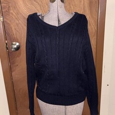 Brandy Melville Womens Navy Pullover Sweatshi...