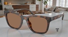COACH HC8426U 512073 CAD81 Matte Dk Tortoise Brown Solid 54 mm Men's Sunglasses
