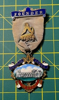 masonic founders medal silver hallmark