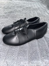 Capezio Tele Tone Jr Tap Dance Shoes, Women Sz 9m, Black Matte Jazz Lace